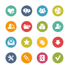 Wall Mural - web icons -- fresh colors series
