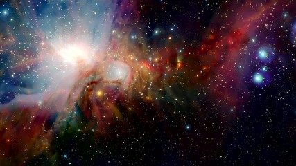 beautiful space and stars motion