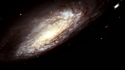 Wall Mural - Approaching a rotating galaxy.