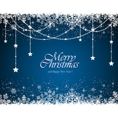 Wall Mural - Blue Christmas background