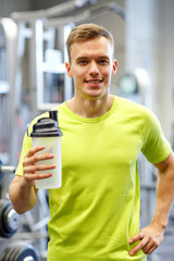 Sticker - smiling man with protein shake bottle