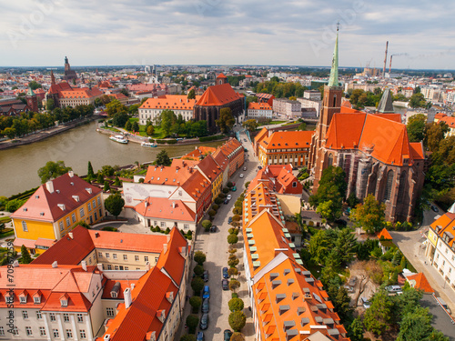 Naklejka na szybę Aerial view of Wroclaw