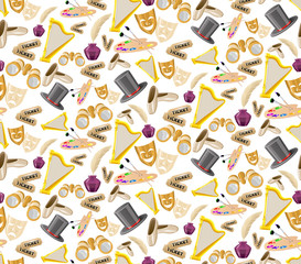 Sticker - Theatre seamless pattern