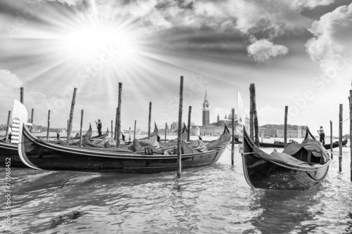 Naklejka na meble The Gondolas with beautiful sky