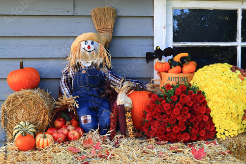 Fotografie, Obraz Thanksgiving Decoration of Country House