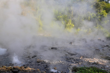 Natural hot springs in north of Thailand