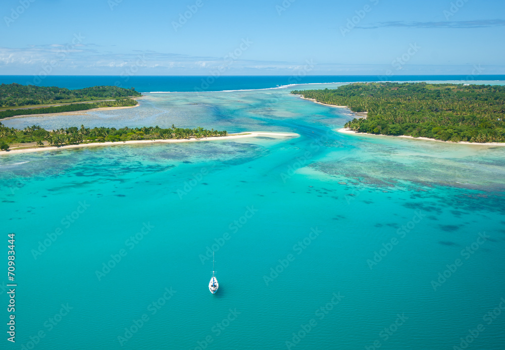 Aerial view of Sainte Marie island, Madagascar - obrazy, fototapety, plakaty 