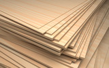 Fototapeta Perspektywa 3d - Set of plywood, industrial illustration