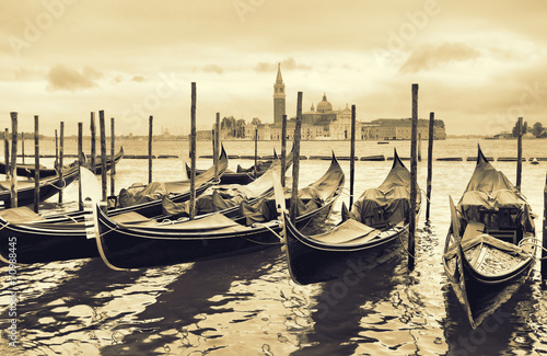 Nowoczesny obraz na płótnie Włoskie gondole w Wenecji
