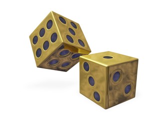 Gold Rolling Casino Dice