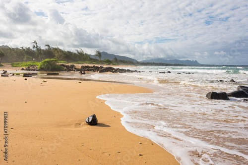 Board z aluminiowym obramowaniem Kokos na plaży w kauai, hawaje