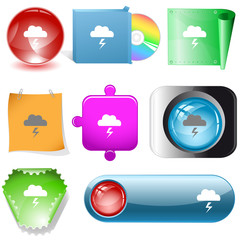 Poster - Storm. Vector internet buttons.