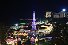 Night View Of The City Lights Of The Resort