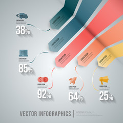 Wall Mural - Vector abstract infographic design. Workflow layout template