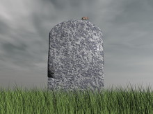 Mouse On Tombstone - 3D Render