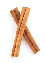 Cinnamon Sticks On White