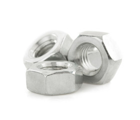 Wall Mural - metal nuts tool on white