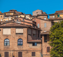 Canvas Print - Ancient Buildings in the City of Sienna