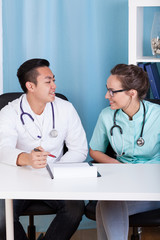 Wall Mural - Medical personnel during work