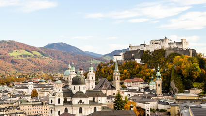 The Fortress and The old town of Salzburg