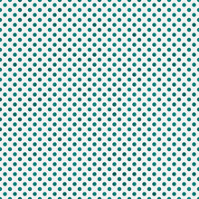 Bright Teal And White Small Polka Dots Pattern Repeat Background