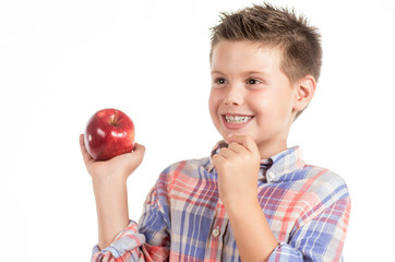 Wall Mural - chid with apple 2