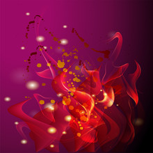 Purple Fire Background With Dots