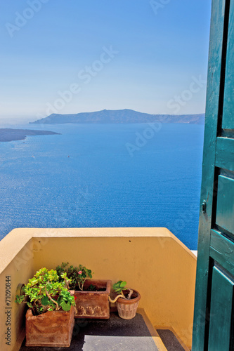 Obraz w ramie Wundervolle Aussicht, Santorini