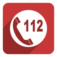 Fototapete - 112 call flat icon