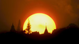 Fototapeta Zachód słońca - Sunsets at Wat Doi Suthep , Chiangmai Thailand.
