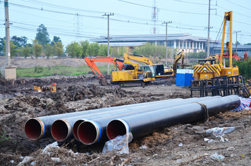 Wall Mural - Building construction Site at Ayutthaya Thailand