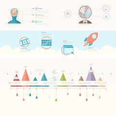 Wall Mural - set of infographics elements for presentation templates.