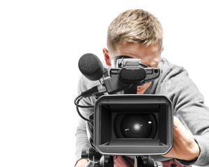 Wall Mural - Video camera operator