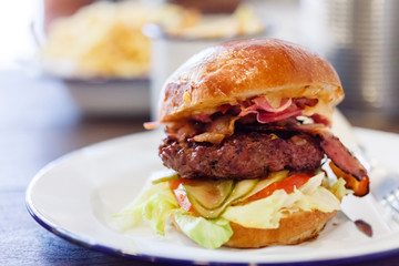 Canvas Print - tasty burger