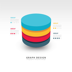 Modern Infographics template cylinder vector