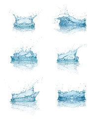 water splash drop blue liquid