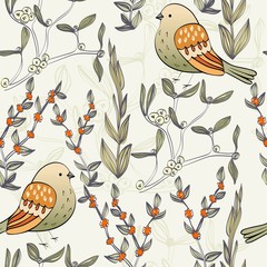 Wall Mural - vector birds