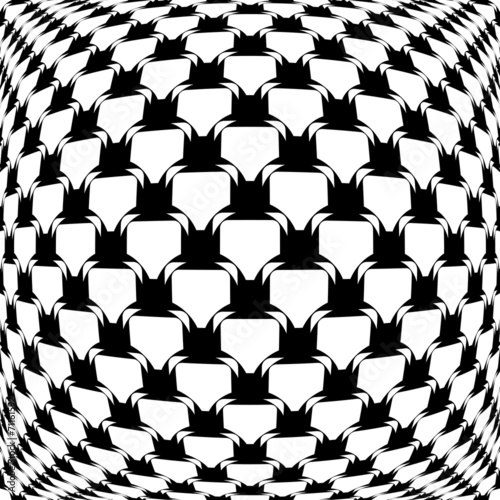 Tapeta ścienna Wzór monochromatyczny wypaczony wzór siatki