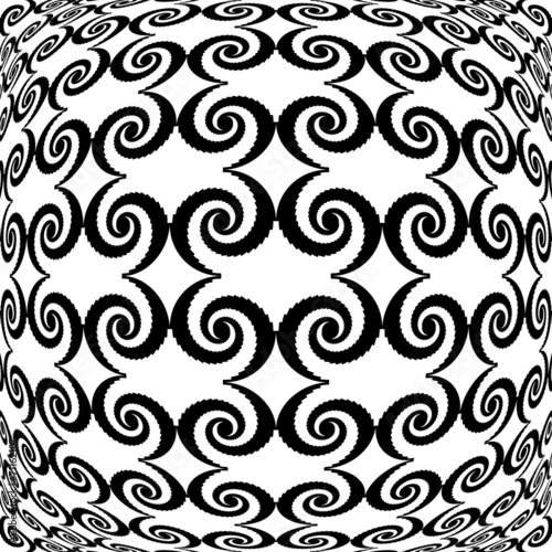Tapeta ścienna Wzór monochromatyczny wypaczony dekoracyjny wzór