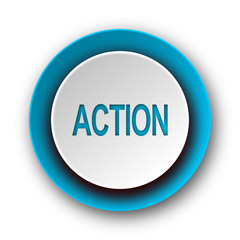 Aufkleber - action blue modern web icon on white background
