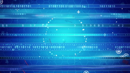 Wall Mural - blue abstract techno loopable background