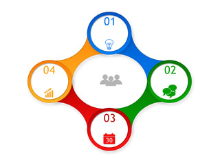 Wall Mural - abstract design with circles for web, marketing or presentations