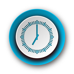 time blue modern web icon on white background