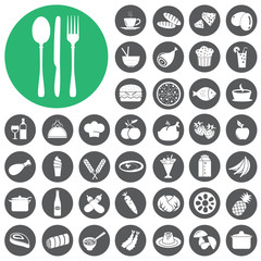 Breakfast and Dining Icons set. Vector Illustration eps10