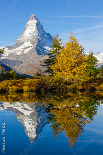 Obraz na płótnie canvas czteroczęściowy "tetraptyk" Matterhorn