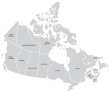 Fototapeta  - Canada Map with Provinces
