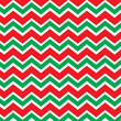 Chevron pattern in red and green
