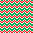 Red and green holiday chevron