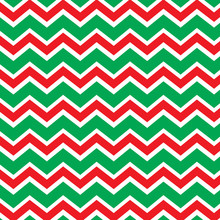 Red And Green Holiday Chevron