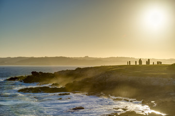 Menhirs park in A Coruna, Galicia, Spain